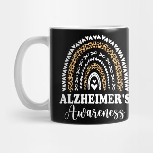 Wear Purple Alzheimer's Awareness Leopard Rainbow Mug